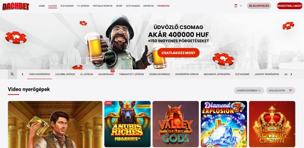 Kaszinó, Online Nyerőgépek és Játékok a DachBet-nél