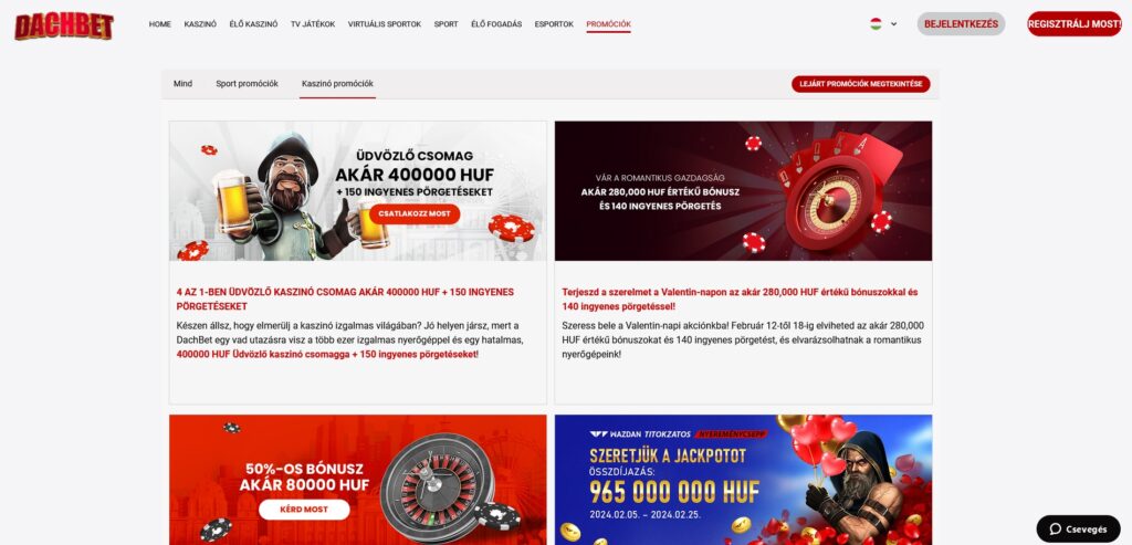 Milyen bónuszokat kínál a DachBet Kaszinó?