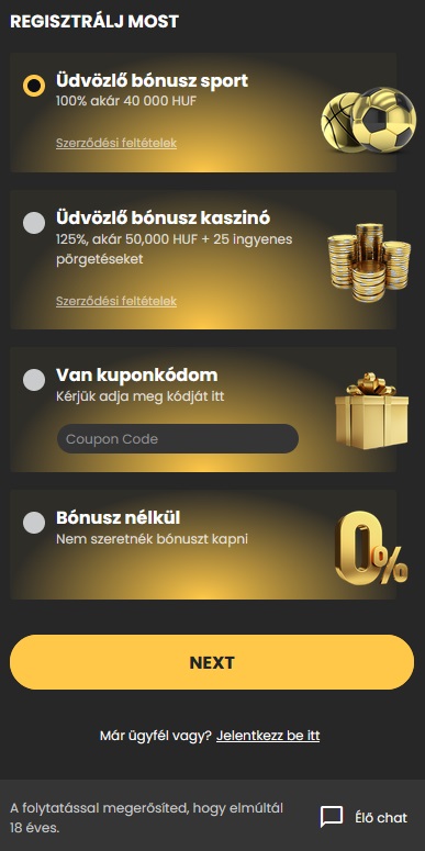 Hogyan lehet új fiókot létrehozni az EmirBetnél?