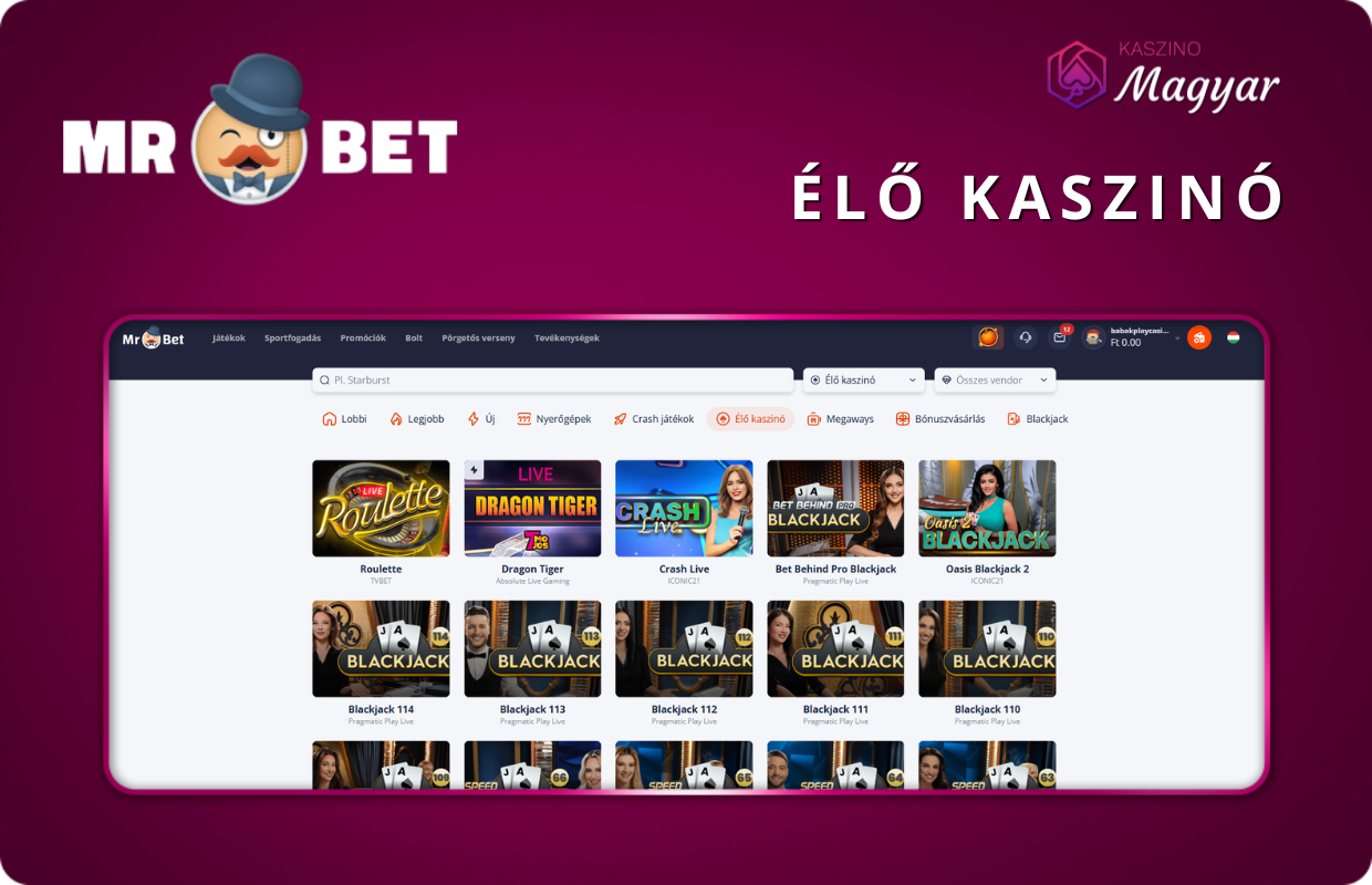 Mr. Bet élő kaszinó