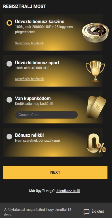 Hogyan hozzunk létre új fiókot az OlympusBetnél?