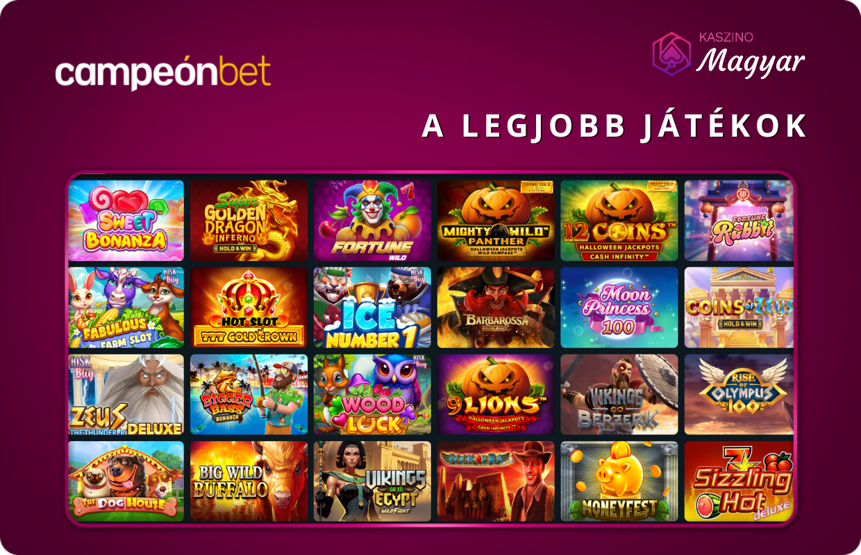 legjobb játékok a CampeonBet