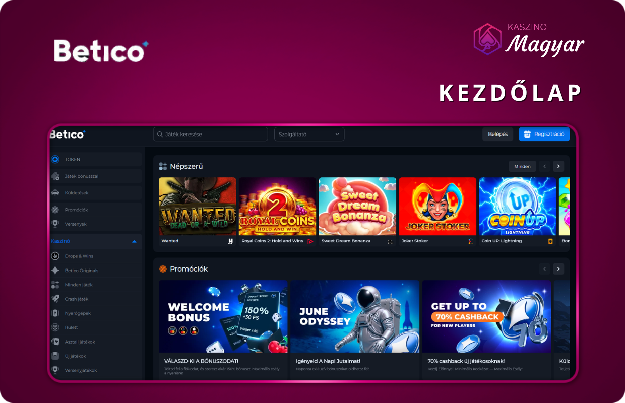Betico home page