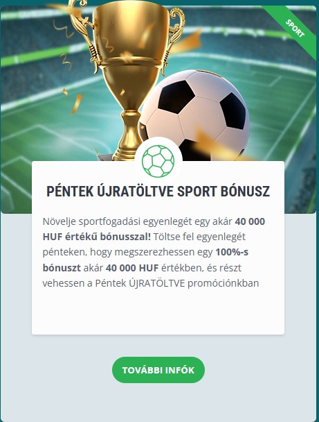 Péntek Újratöltve Sport Bónusz