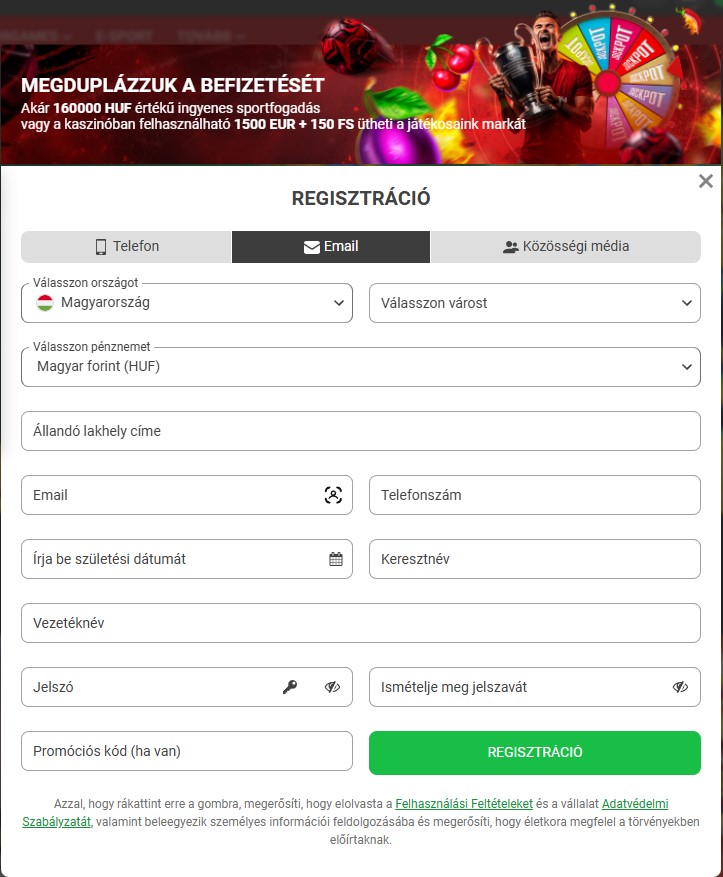 Regisztráció a 888STARZ-on
