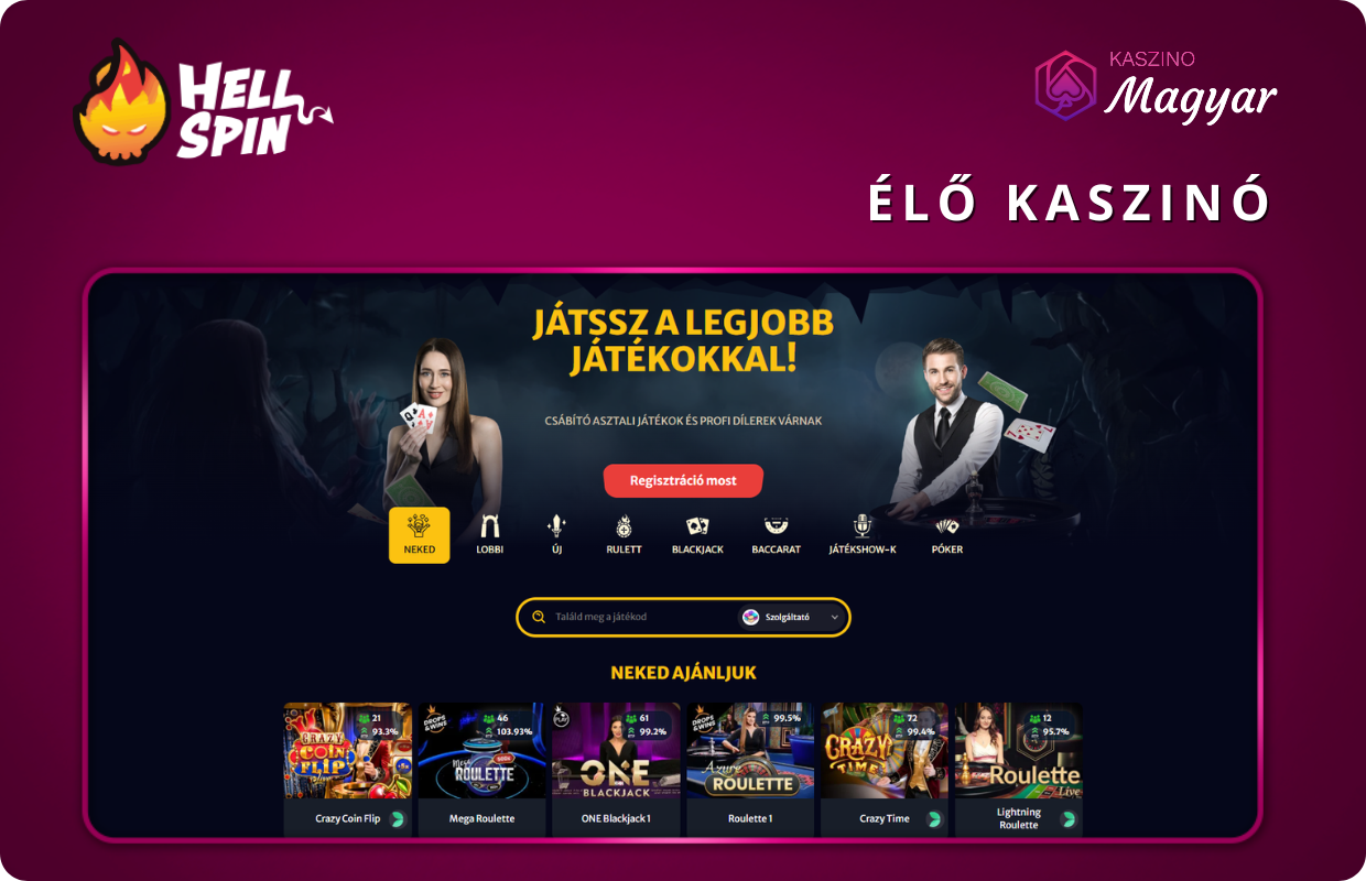 Élő kaszinó Hellspin