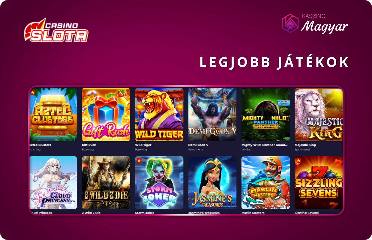 A legjobb játékok a Slota Casino kaszinóban