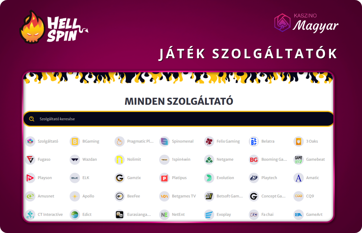 Játék szolgáltatók