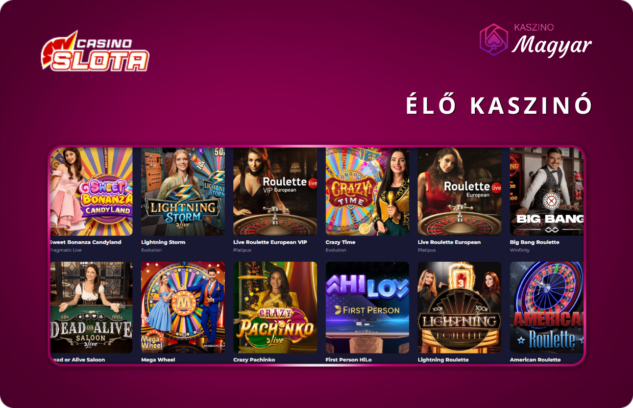 Élő kaszinó Slota Casino
