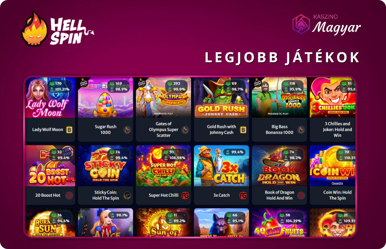 legjobb játékok a Hellspin