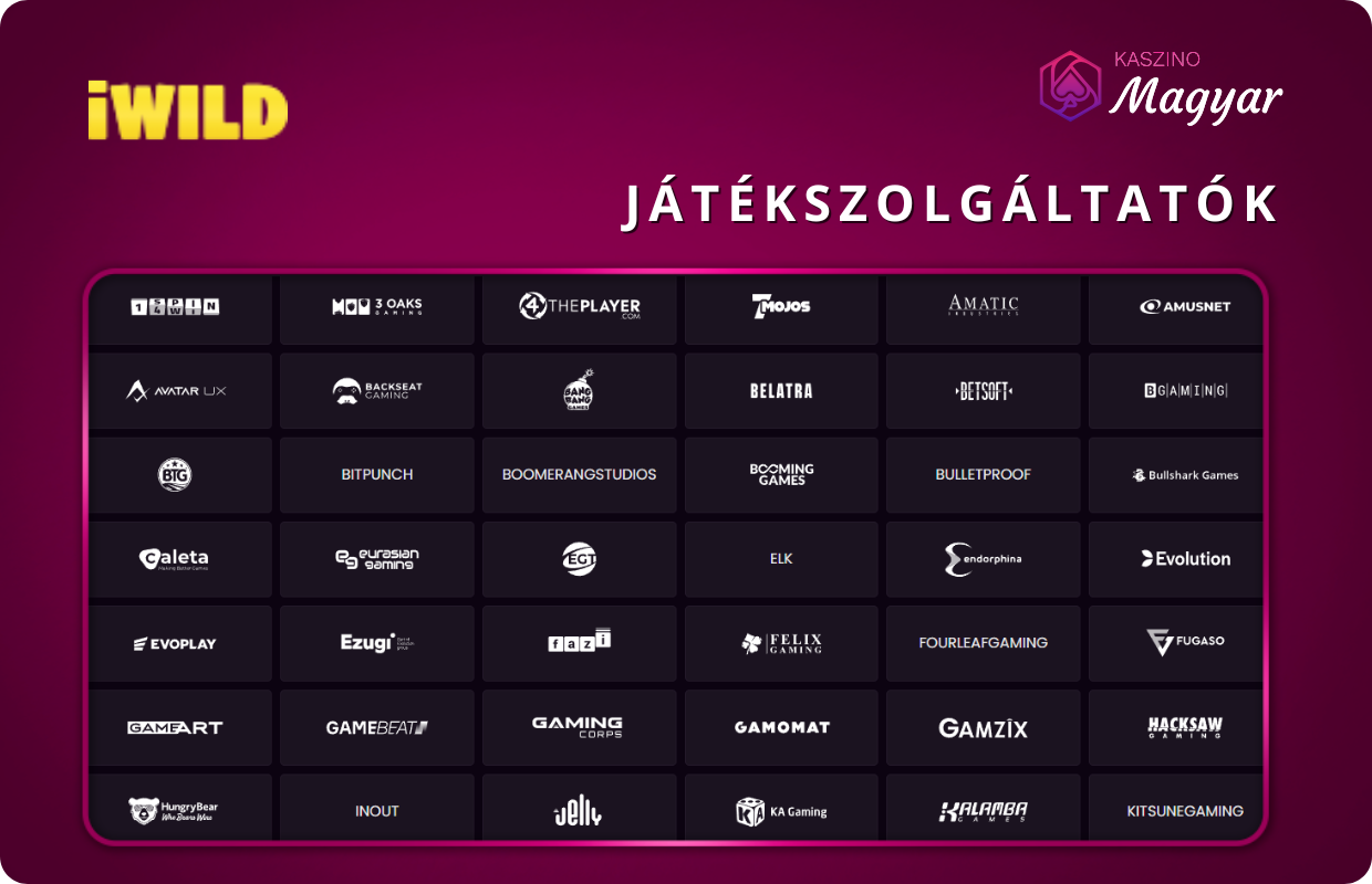 iWild játékszolgáltatók