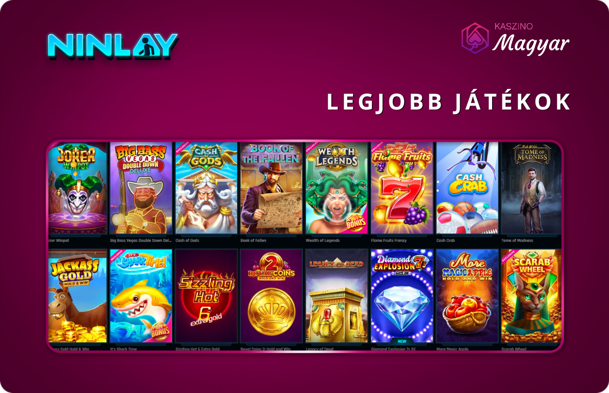 A legjobb játékok a Ninlay kaszinóban