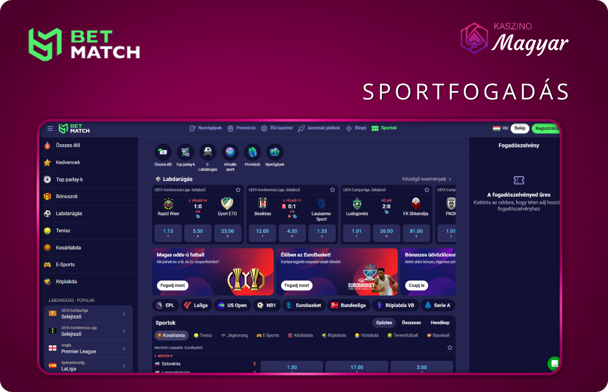 Sportfogadás a Betmatch-en