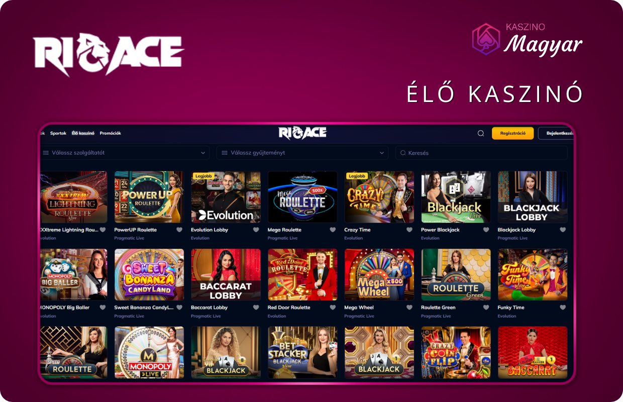 RioAce Élő Kaszinó