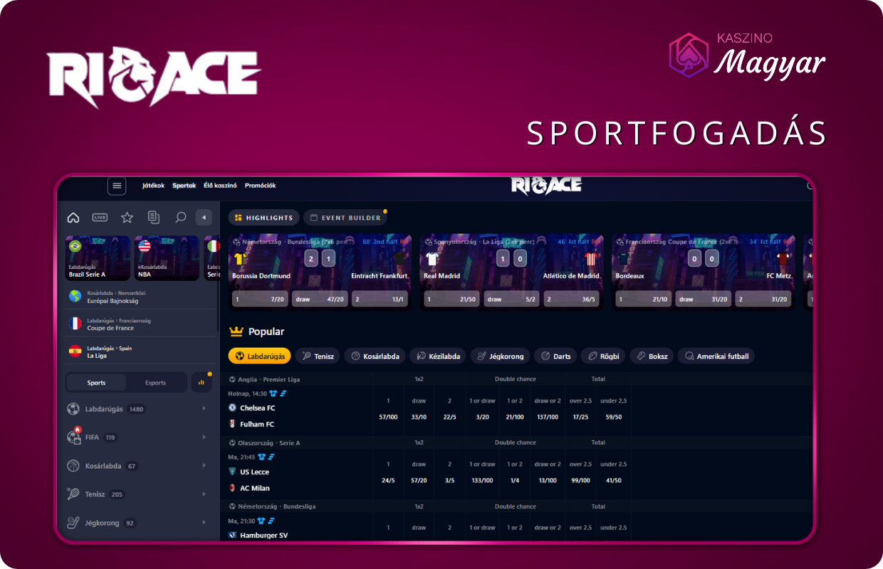 Sportfogadás RioAce