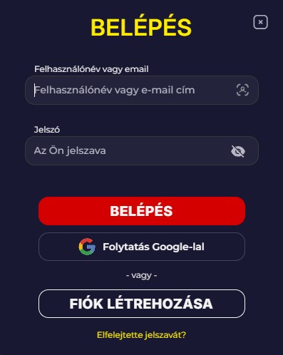 A belépés folyamata a Slota Casino-ba
