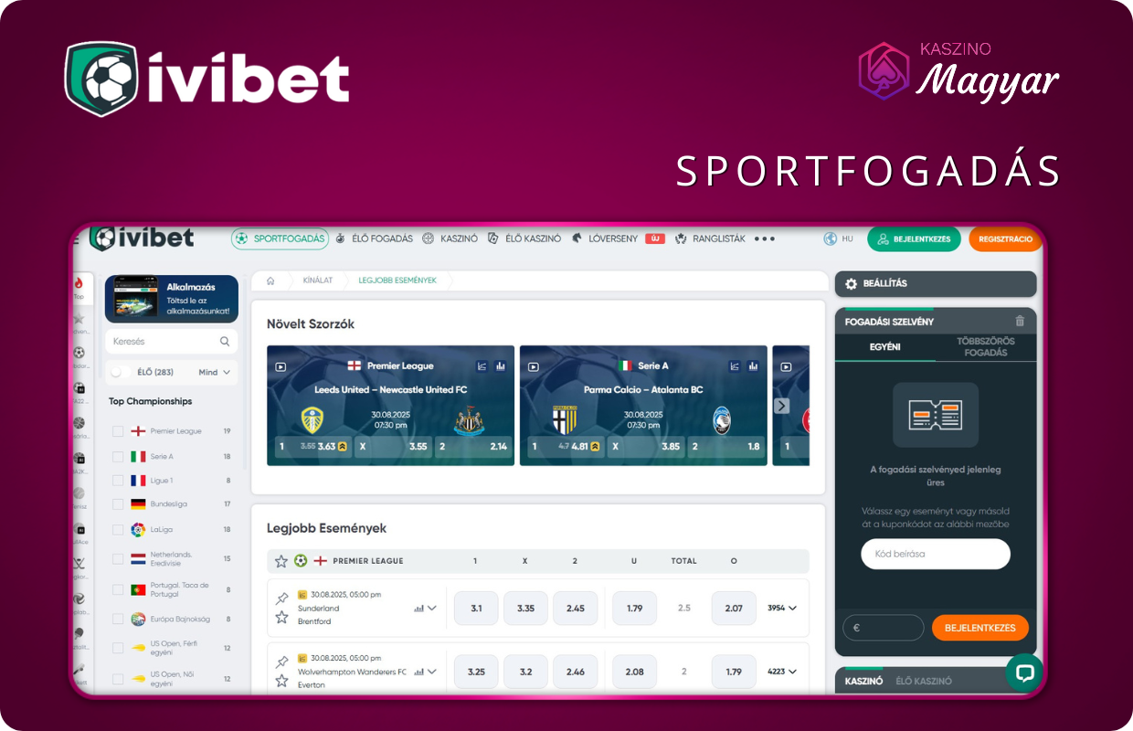 Sportfogadás az Ivibetnél