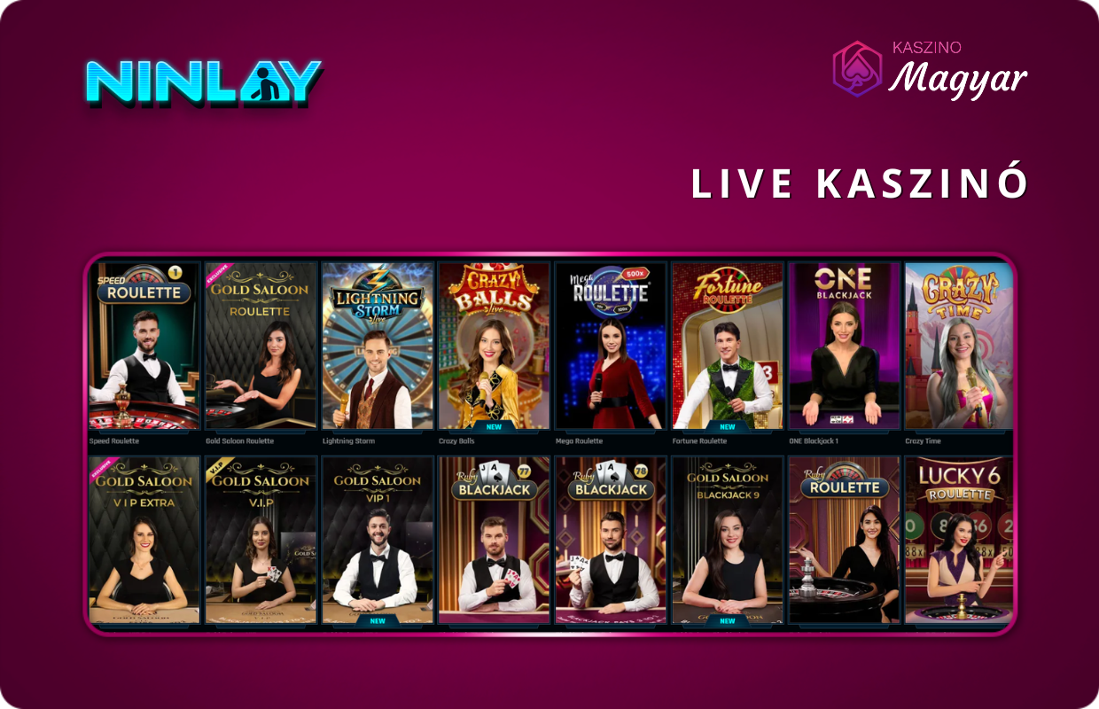 Live kaszinó Ninlay
