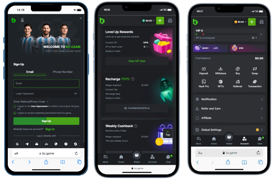 BC.GAME mobilalkalmazás