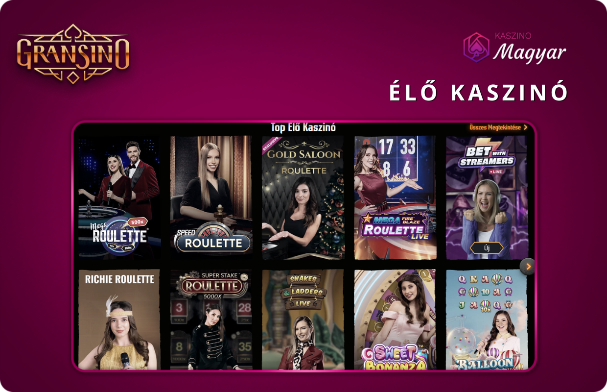 Élő kaszinó a Gransinóban