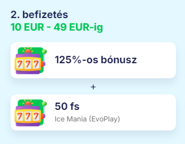 Második befizetési bónusz