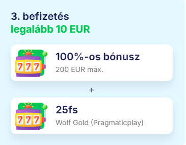 Bónusz a harmadik befizetésre